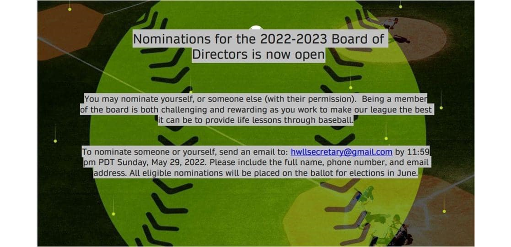 2022 Board Nominations